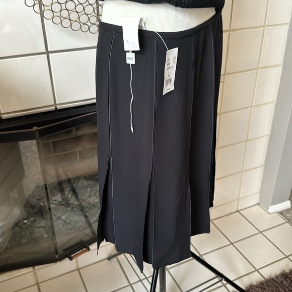 RARE. Armani NWT silk blend split panel skirt NWT size 6 black - Picture 14 of 14